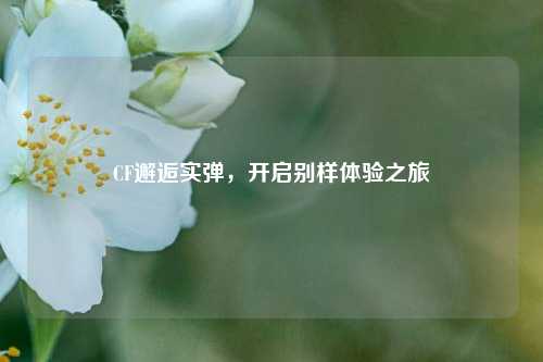 CF邂逅实弹，开启别样体验之旅
