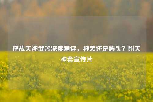 逆战天神武器深度测评，神装还是噱头？附天神套宣传片