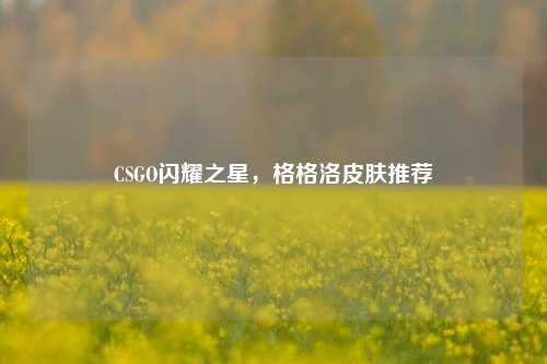 CSGO闪耀之星，格格洛皮肤推荐