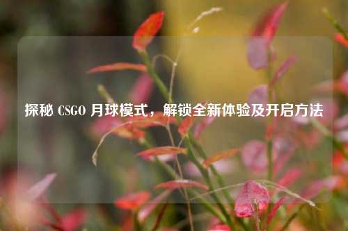 探秘 CSGO 月球模式，解锁全新体验及开启     