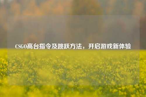 CSGO高台指令及跳跃 ,开启游戏新体验