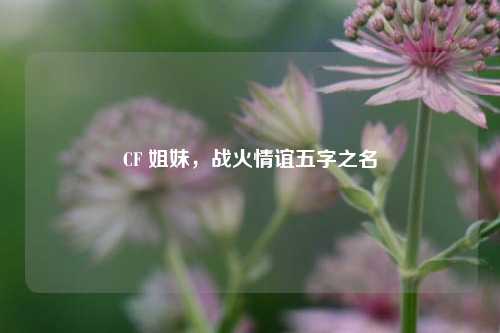 CF 姐妹,战火情谊五字之名