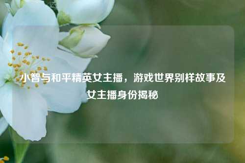 小智与和平精英女主播，游戏世界别样故事及女主播身份揭秘