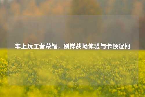 车上玩王者荣耀,别样战场体验与卡顿疑问