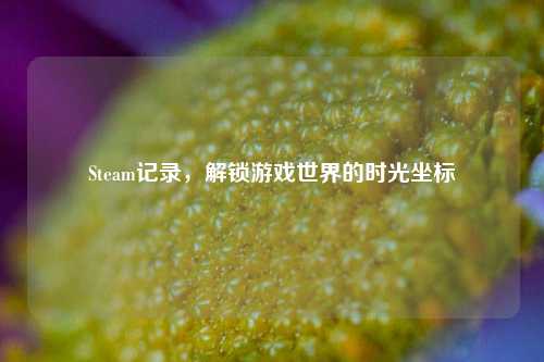 Steam记录,解锁游戏世界的时光坐标