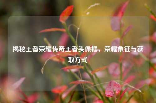 揭秘王者荣耀传奇王者头像框,荣耀象征与获取方式