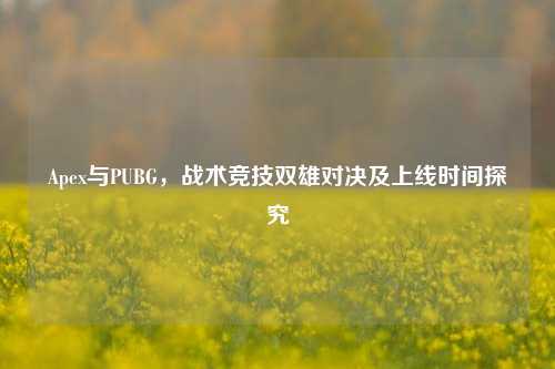 Apex与PUBG,战术竞技双雄对决及上线时间探究