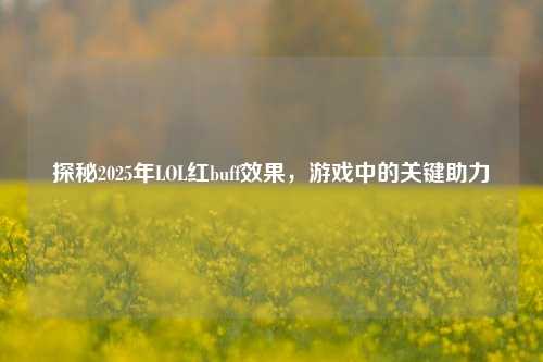 探秘2025年LOL红buff效果，游戏中的关键助力