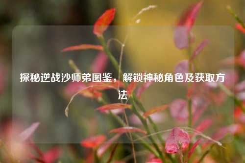 探秘逆战沙师弟图鉴，解锁神秘角色及获取方法